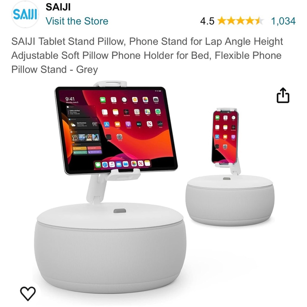 IPad, Tablet, Kindle, Smart Device, Adjustable Stand with Unique Bean Bag Base